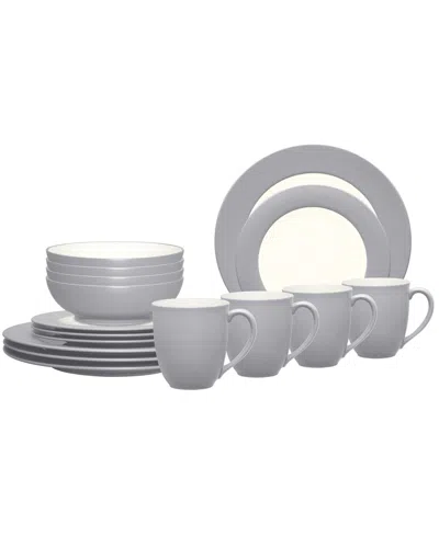 Noritake Colorwave Rim 16-pc. Dinnerware Set, Service For 4 In Gray
