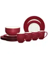 Noritake Colorwave Rim 16-pc. Dinnerware Set, Service For 4 In Pink
