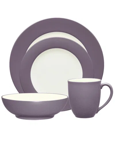 Noritake Colorwave Rim 4 Piece Place Setting In Plum