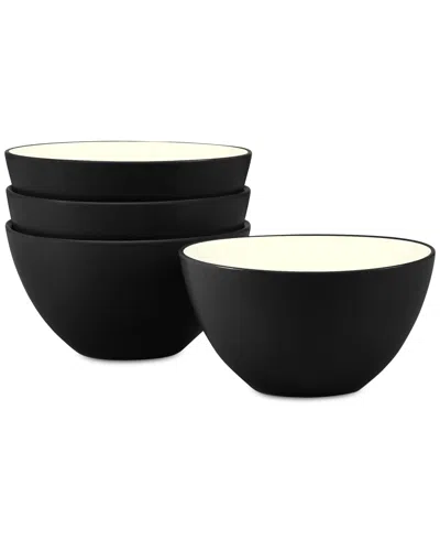 Noritake Colorwave Side/prep Bowls, Set Of 4 In Graphite