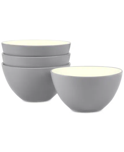 Noritake Colorwave Side/prep Bowls, Set Of 4 In Slate
