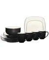 Noritake Colorwave Square 16 Pc. Dinnerware Set, Service For 4 In Gray