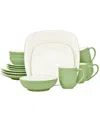 Noritake Colorwave Square 16 Pc. Dinnerware Set, Service For 4 In Red