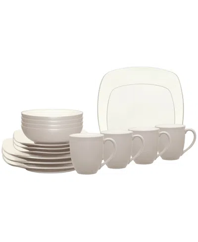 Noritake Colorwave Square 16 Pc. Dinnerware Set, Service For 4 In Sand