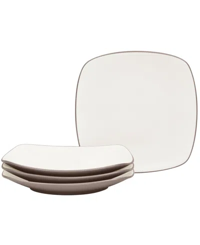 Noritake Colorwave Square Dinner Plates, Set Of 4 In Clay