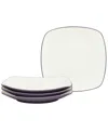 Noritake Colorwave Square Dinner Plates, Set Of 4 In Plum