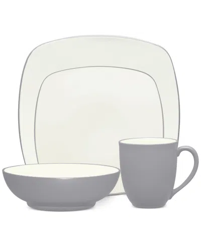 Noritake Colorwave Square Place Setting 4 Piece In Gray