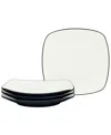 Noritake Colorwave Square Salad Plates, Set Of 4 In Navy