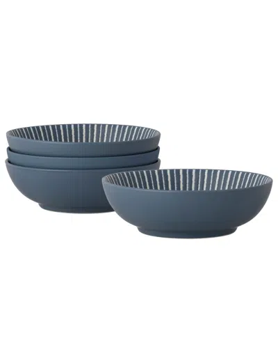 Noritake Colorwave Stripe Cereal Bowls, Set Of 4 In Blue