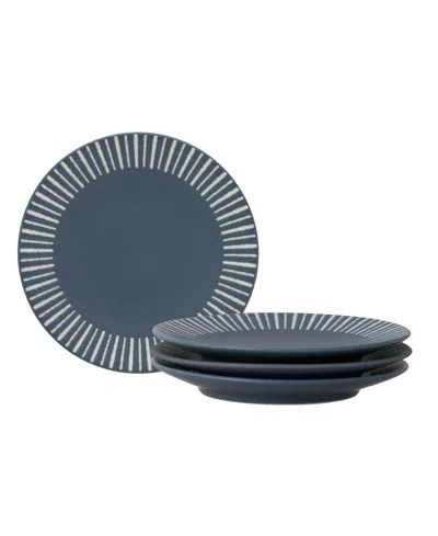 Noritake Colorwave Stripe Mini Plates, Set Of 4 In Blue