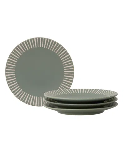 Noritake Colorwave Stripe Mini Plates, Set Of 4 In Green