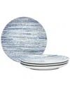 Noritake Colorwave Weave Set Of 4 Accent Plates, 8.25" In Blue