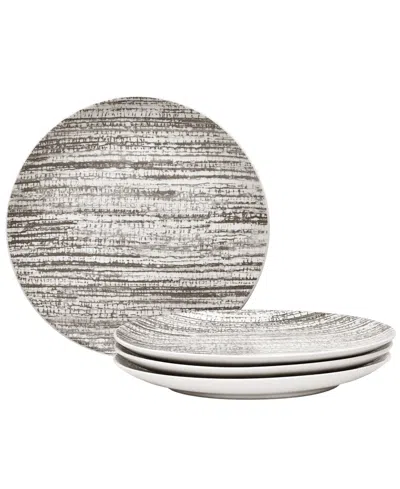 Noritake Colorwave Weave Set Of 4 Accent Plates, 8.25" In Slate