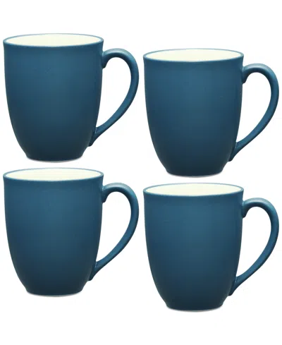 Noritake Colorwave Xl 18-oz. Mugs, Set Of 4 In Blue