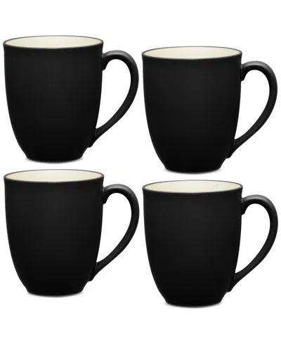 Noritake Colorwave Xl 18-oz. Mugs, Set Of 4 In Graphite