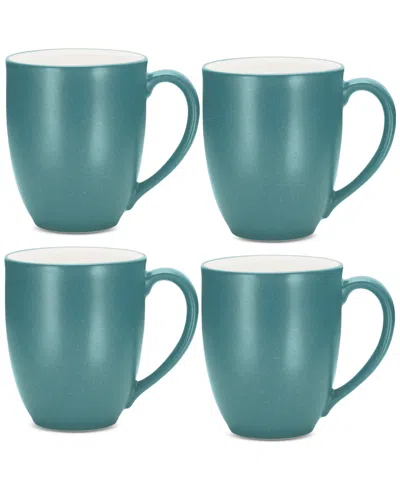 Noritake Colorwave Xl 18-oz. Mugs, Set Of 4 In Turquoise