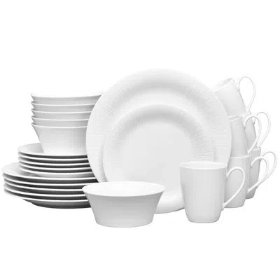 Noritake Conifere 24-piece Dinnerware Set, Service For 6 In White