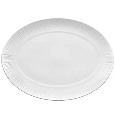Noritake Conifere Oval Platter, 14-1/2" In White