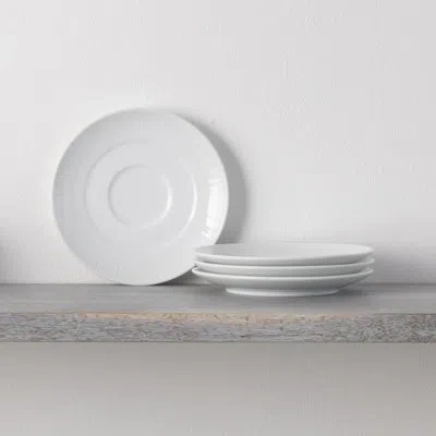 Noritake Conifere Saucers, 6" In White