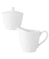 NORITAKE CONIFERE SUGAR AND CREAMER, SET OF 2