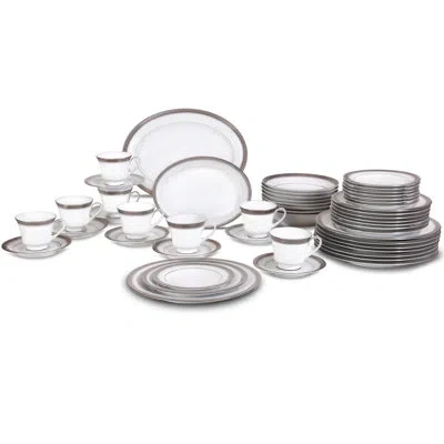 Noritake Crestwood 50-piece Dinnerware Set, Service For 8 In Platinum
