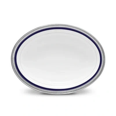 Noritake Crestwood Cobalt Platinum Salad / Vegetable Bowl, 9-3/4", 32 Oz. In Blue;white
