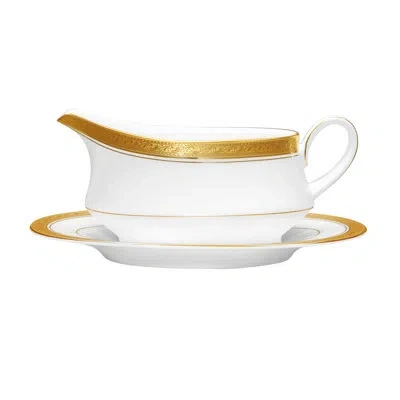 Noritake Crestwood Gravy With Tray (2 Pieces), 13 Oz. In Gold