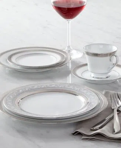 Noritake Crestwood Platinum Dinnerware Collection In White