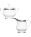 Noritake Crestwood Platinum Sugar Creamer Set In White