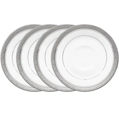 Noritake Crestwood Saucers, 6" In Platinum
