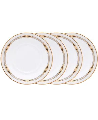Noritake Empire Gold-tone Saucers, Set Of 4 In Multi