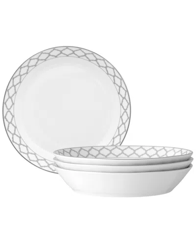 Noritake Eternal Palace 4-pc. Coupe Dinner Bowl Set, Service For 4 In Silver