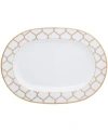 Noritake Eternal Palace Gold Oval Platter, 14" In White And Gold
