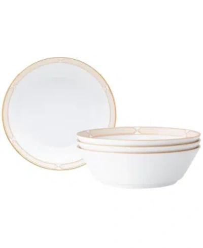 Noritake Eternal Palace Gold Set Of 4 Soups, 7", 20 oz In White And Gold