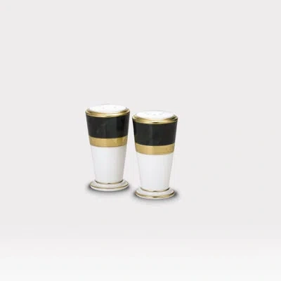 Noritake Fitzgerald Salt & Pepper Set, 3-1/2" In White;green;gold
