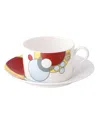 Noritake Frank Lloyd Wright Imperial Cabaret Cup & Saucer 6 Oz. In Multi