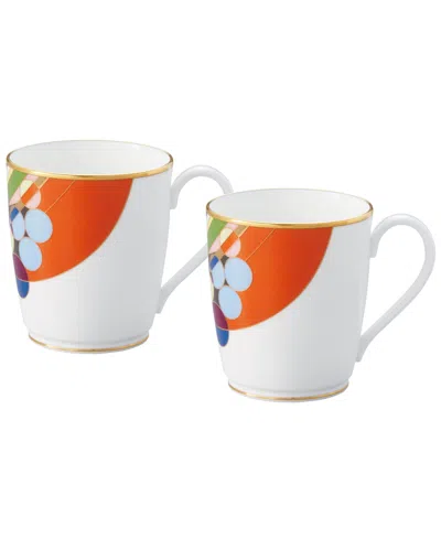 Noritake Frank Lloyd Wright March Balloons Mugs, Set Of 2 In Multi