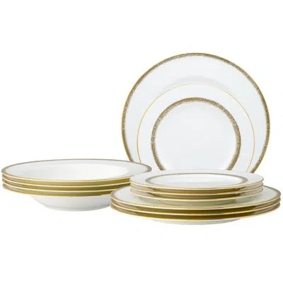 Noritake Haku 12-piece Dinnerware Set, Service For 4 In Gold