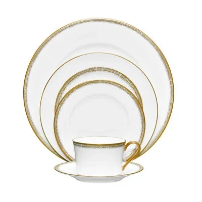 Noritake Haku 5-piece Place Setting, Service For 1 In White;gold