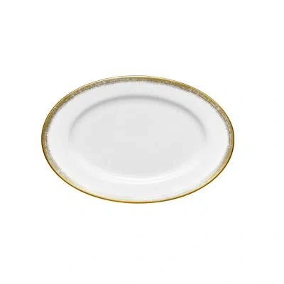 Noritake Haku Butter Dish In White;gold