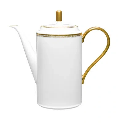 Noritake Haku Coffee Server In White;gold