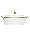 Noritake Haku Covered Vegetable Bowl In Gold