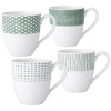Noritake Hammock Assorted Mugs, 15 Oz. In Green
