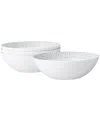 Noritake Hammock Cereal Bowls, Set Of 4 In Green