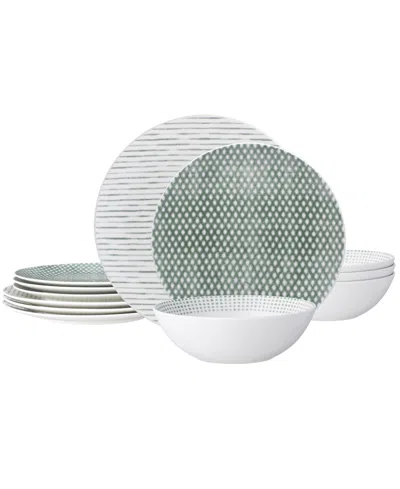 Noritake Hammock Coupe 12-pc. Dinnerware Set, Service For 4 In Green