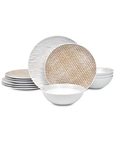 Noritake Hammock Coupe Khaki 12-pc. Dinnerware Set, Service For 4