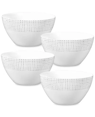 Noritake Hammock "dots" All-purpose Bowls, Set Of 4 In Grey