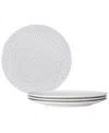 Noritake Hammock Dots Coupe Dinner Plates, Set Of 4 In Green