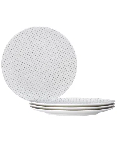 Noritake Hammock Dots Coupe Dinner Plates, Set Of 4 In Green