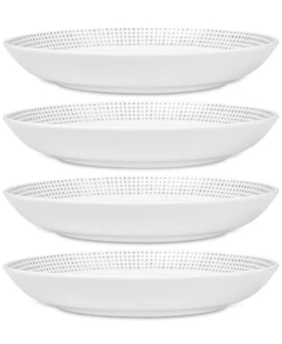 Noritake Hammock "dots" Dinner Bowls, Set Of 4 In Grey